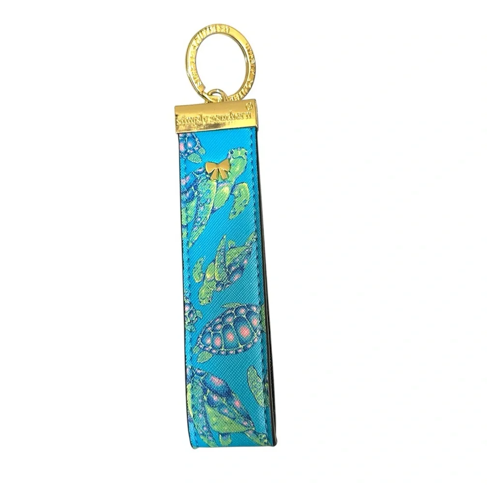 Simply Southern Blue and green Sea Turtle Keychain wristlet - Picture 1 of 3